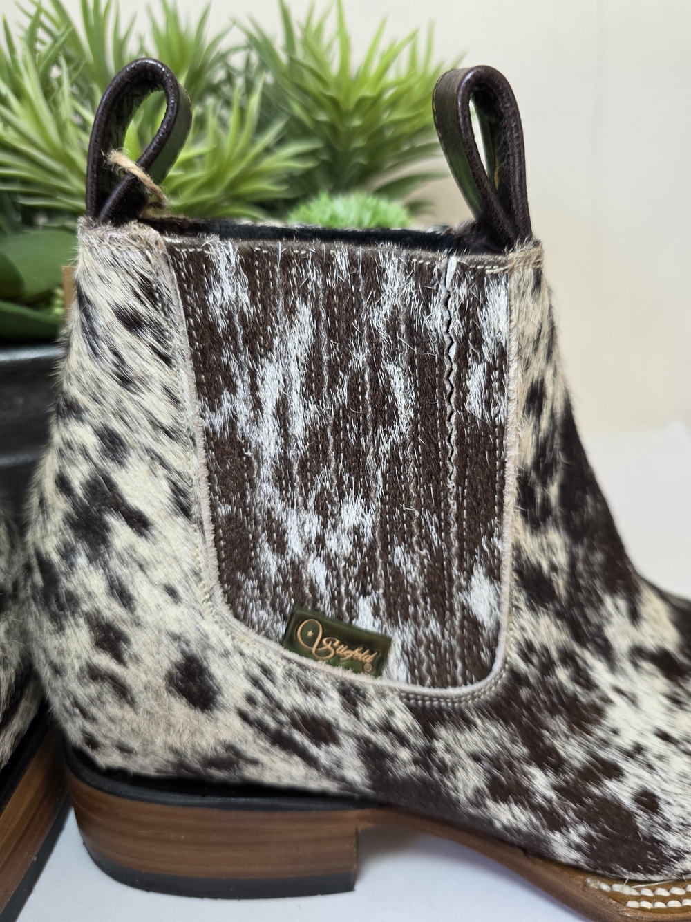 Stiefeld Aurora Hair On Hide Western Ankle Boots Womens 8.5 NEW - Picture 10 of 17